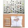 Mini Clothesp, Mini Natural Wooden Clothesp with Jute Twine, Multi-Function Clothesp Photo Paper Peg Pin Craft Clips (Natural 250 Pcs)