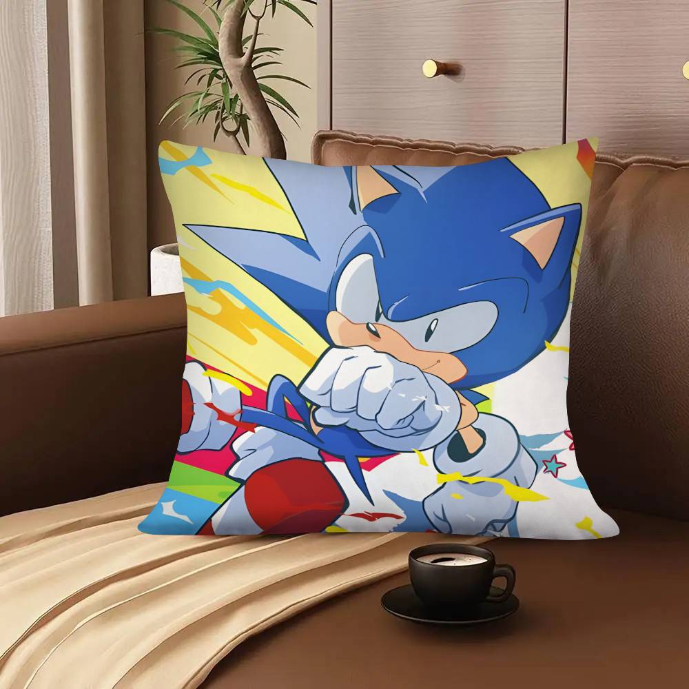 1pc S-SupersonicS-s-SonicS-Game Pillow Case Fashion Square Pillowcase Bedroom Sofa Room Ins Decoration Leisure