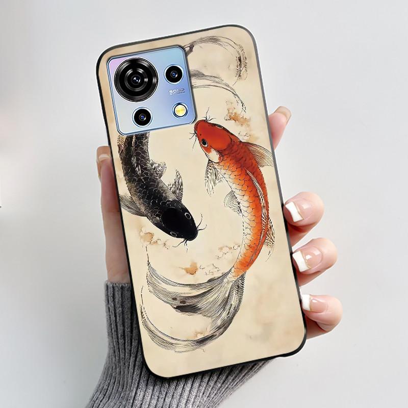 For ZTE Blade V50 Vita Case Black TPU Silicone Luxury Cute Cool Flower Phone Cases for Blade V 50 Vita V50Vita Bumper Soft Cover