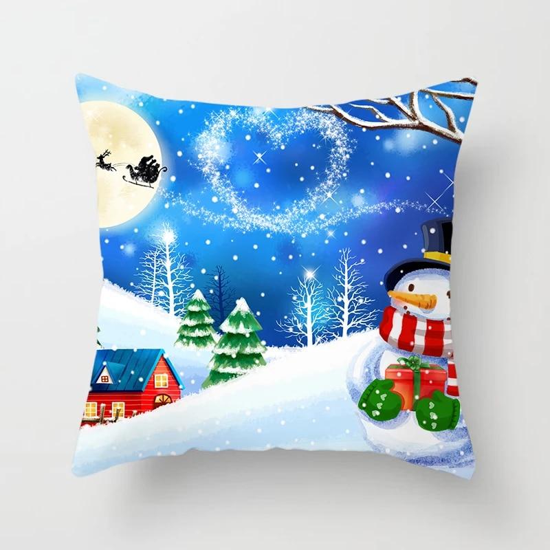 

Рождественский комплект подушек с рисунком Санта-Клауса, диван, подарок, украшение для дома, наволочка, Рождественский подарок, наволочка 40x40cm