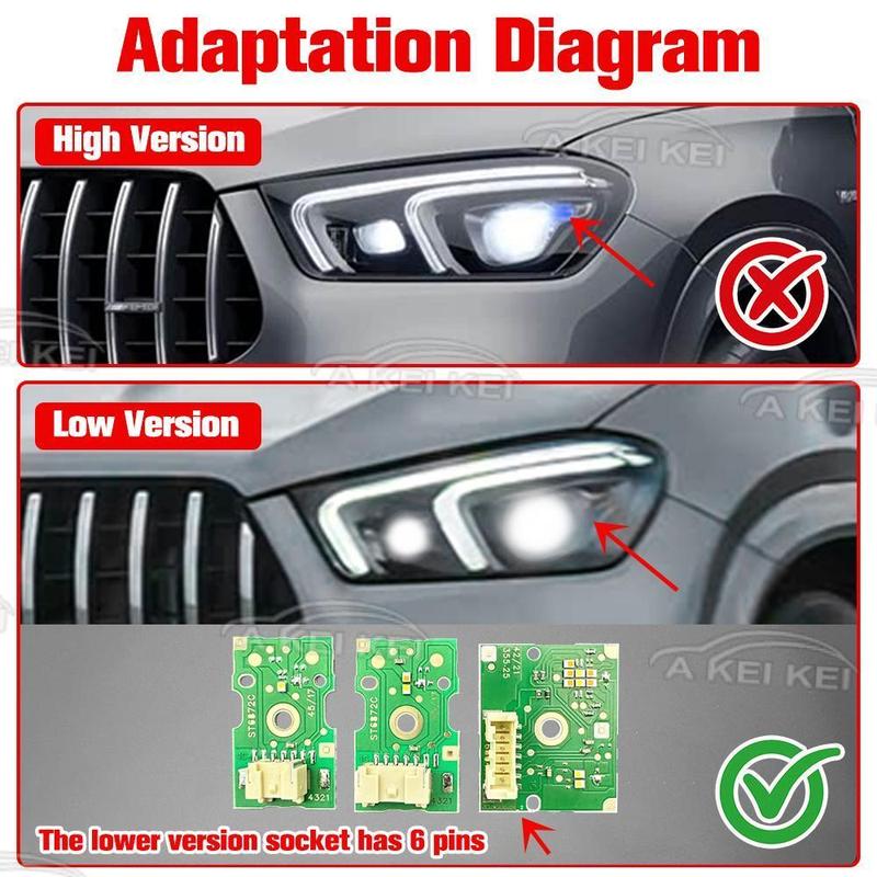 New White Light Fit For Mercedes-Benz GLE300 GLE350 W167 - Car LED Circuit Board Light Source Board DRL Chip Board