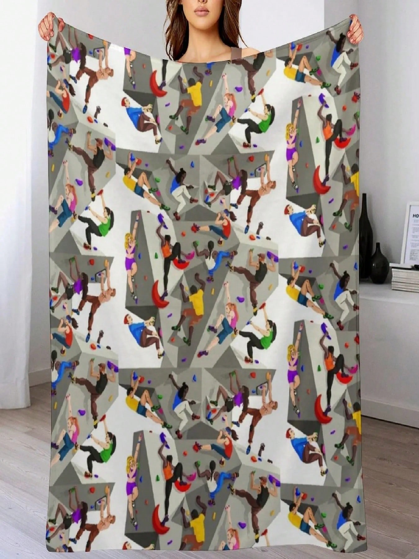 

Tribute To Bouldering Throw Blanket Heavy Blankets And Throws Cute For Babies Blankets 75X95CM