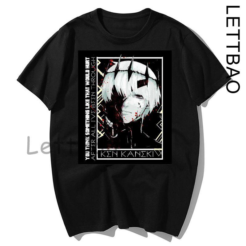 Tokyoghoul Harajuku Anime T Shirt Men Women Short Sleeved One Eyed King Casual T Shirt