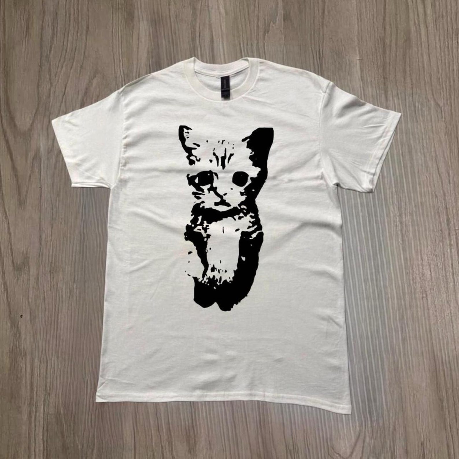 Funny Cat Face T Shirt, Minimalist Cat Graphic Tee, Cute Cat Shirt, Cat Lover Gift, Black White Cat Art Shirt L