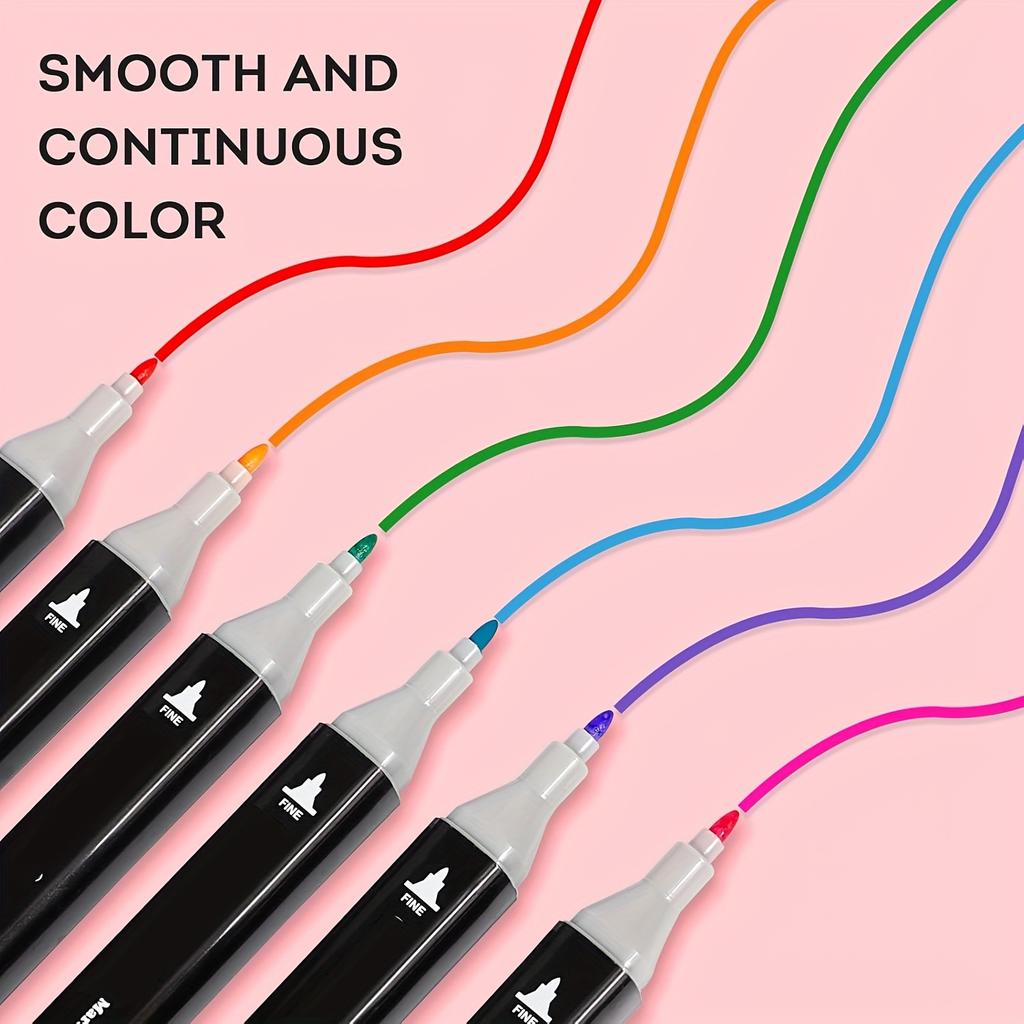 24-48 Colors Art Markers Set Alcohol Oily Felt Marker Pen Double Head Permanent Coloring Pens Graffiti Manga School Art Supplies
