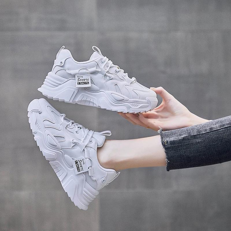 Fashion Wedges Shoes for Women Sneakers Female Shoes Fashion Platform Tennis White Black Khaki Sports Shoes for Women Orginal in 2024