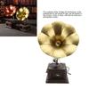 Vintage Fonograaf Model IJzer Erosiebestendig Retro Fonograaf Grammofoon Ornament Brons