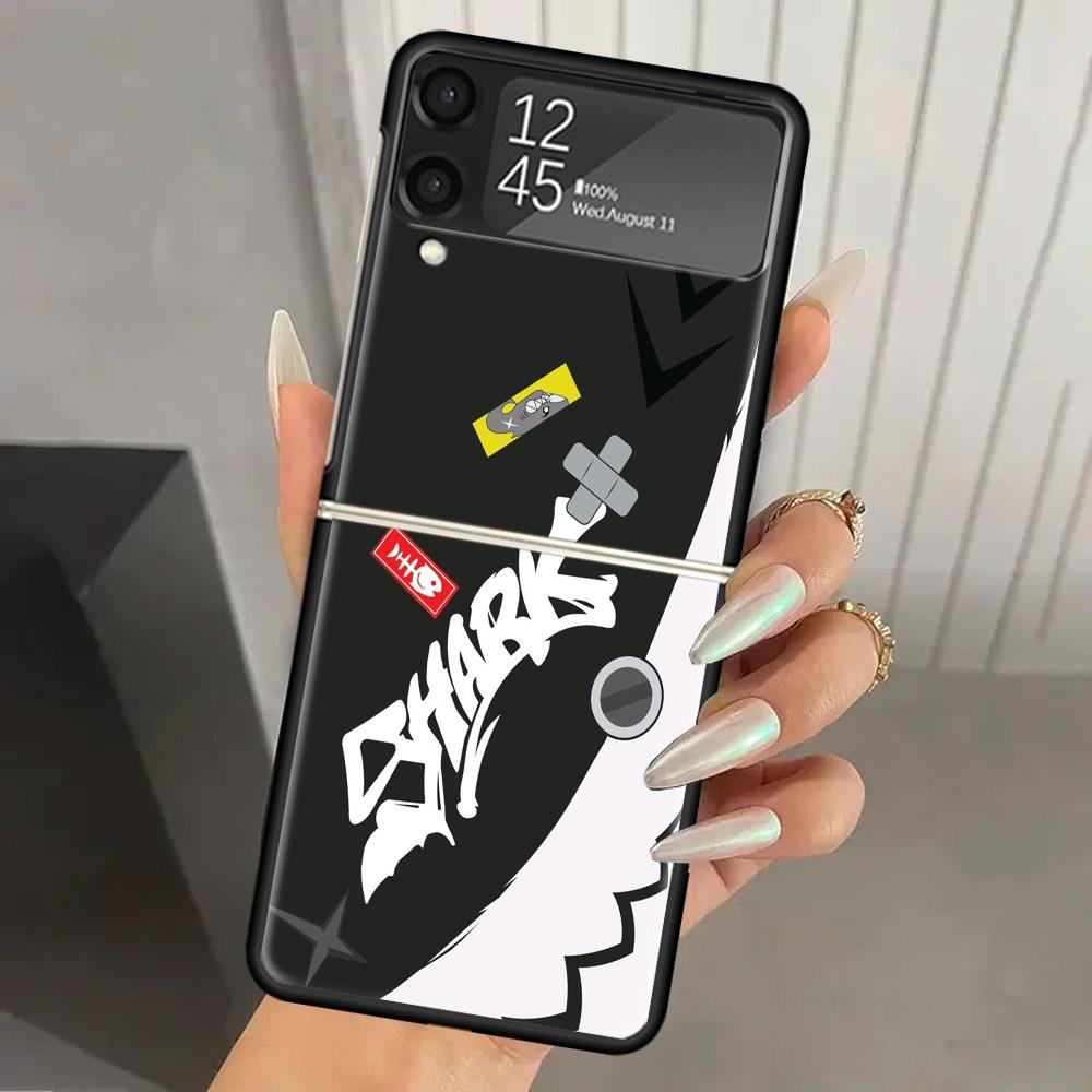 Zenless Zone Zero ZZZ Bangboo Hard PC Phone Case For Samsung Galaxy Z Flip 7 6 5 4 3 Black ZFlip7 ZFlip6 Flip5 Flip4 Flip3 5G Pr