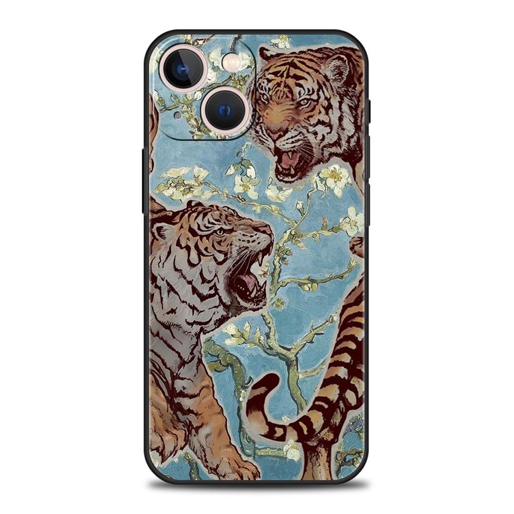 Cool Animal Tiger Lion Phone Case For iPhone 17 16E 15 16 14 13 12 11 Pro Max 7 8 Plus Soft TPU Back Cover