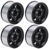 4 Pcs 1.55 Inch RC Wheel Rim Hub Universal RC Wheel Hubs for Axial AX90069 CrawlersBlack