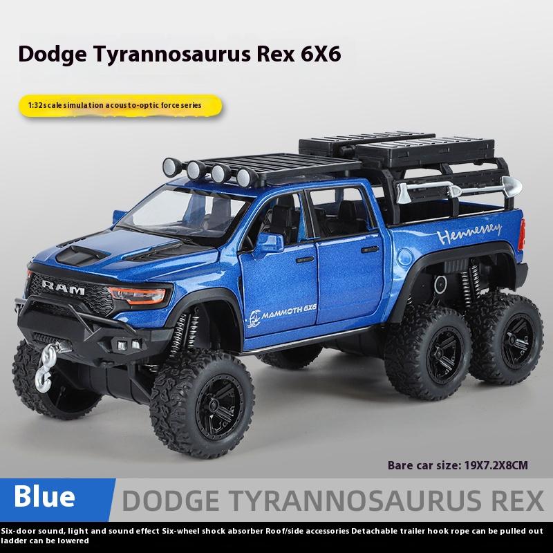 

1/32 масштаб Dodge Tyrannosaurus RAM 1500 TRX 6X6 пикап литой автомобиль модель литой коллекции хобби моделирование подарки на день рождения мальчик синий