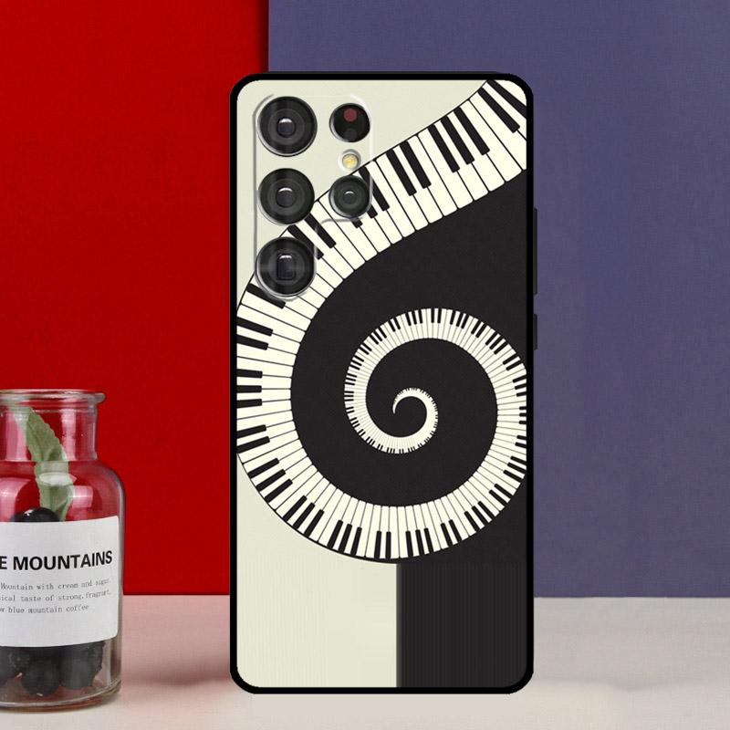 Piano Keys Keyboard design Funda Case For Samsung Galaxy S25 Ultra S9 S10 S20 S21 FE S22 S23 Plus S24 Ultra Phone Cover