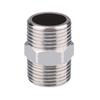 304 Stainless Steel Double-Headed Hexagonal Eccentric Reducer, DN25, 1/2" to 3/4" Male Thread Straight Stud
