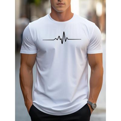 Bomulls T-skjorte Herre 100% Bomull Sommer Løs Størrelse Kreativ Grafisk Trykt Slim Fit Casual Sport Rund Hals Kortermet T-skjorte Topp