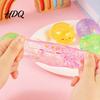 Portable Stress Ball 1/2/3Pcs Mini Cat Squeeze Toy Relief Clear Glitter Kitten Decompression Sugar Sensory Fidget Party Favors Anti-stress