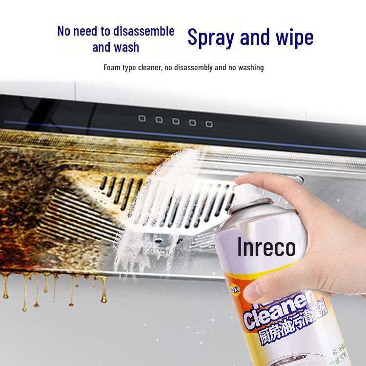 Heavy Duty Kitchen Oil Stain Remover - Stubborn Stain Cleaner & Range Hood Wash