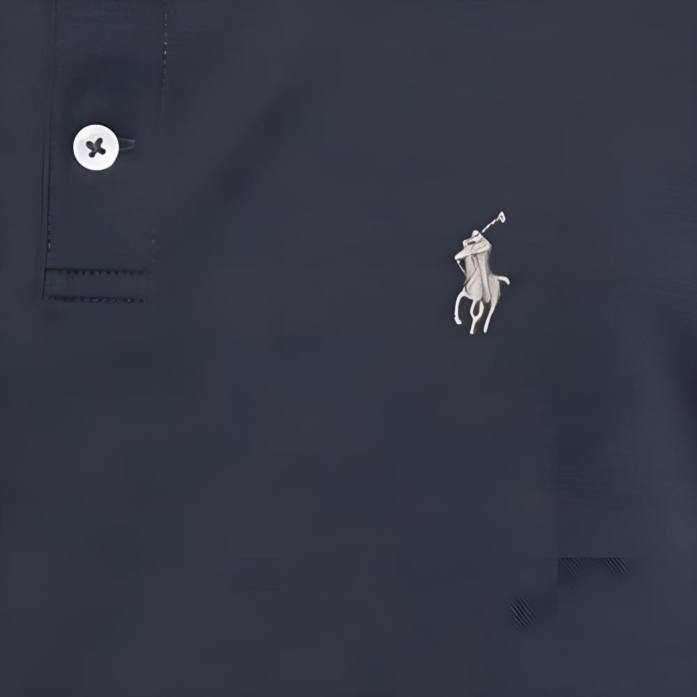 Polo Ralph Lauren SS22 Embroidered Logo Cotton Blend Short Sleeve Polo Shirt Men Tops Blue 710862961001NAVY-410