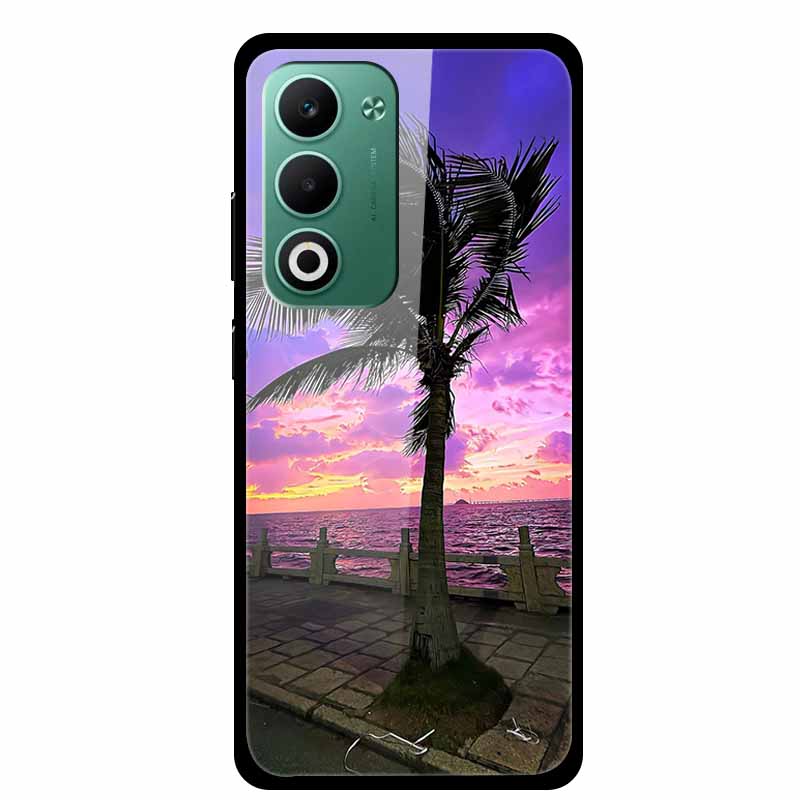 

Cover For OPPO K13X K 13X Glass Hard Tempered Bumper for oppo K 13X 13 X Animals Phone Cases Back Protective Funda Case Coque OPPO K13X