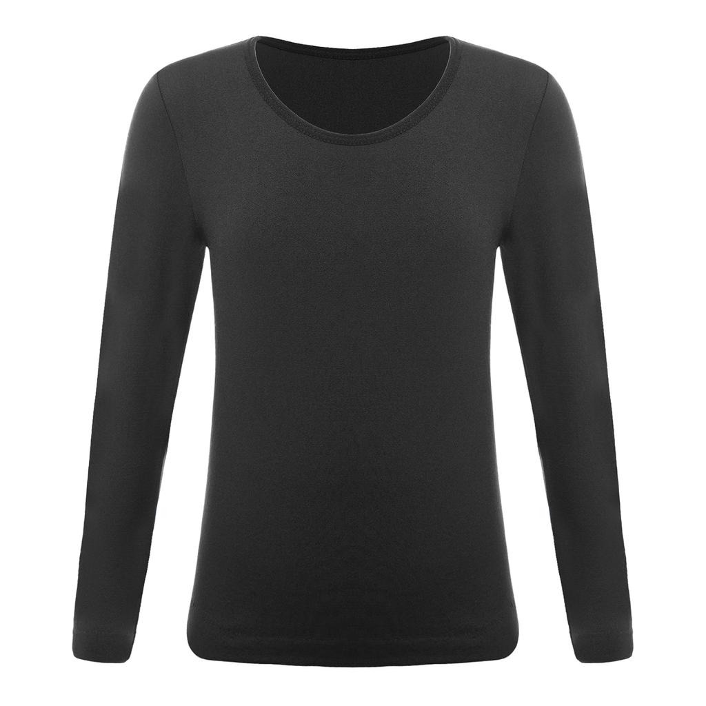 Herbst Winter Pullover Shirt Kinder Mädchen Thermisch Langarm Dehnbar Dünnes Fleece Basishemd