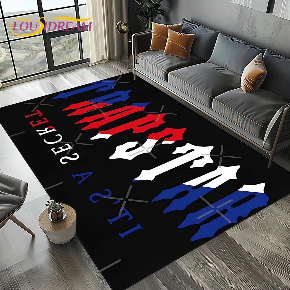 3D Fashion Trapstar London Logo Carpet Rug for Bedroom Living Room Home Sofa Decoration,Children Game Large Decor Floor Mat Gift