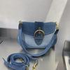 2024 Spring/Summer Women's Retro Blue Denim Shoulder Bag