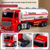 Childrens Large Plastic Fuel Tanker Inertia Drive With Lights Engineering Vehicle For Interactive Play