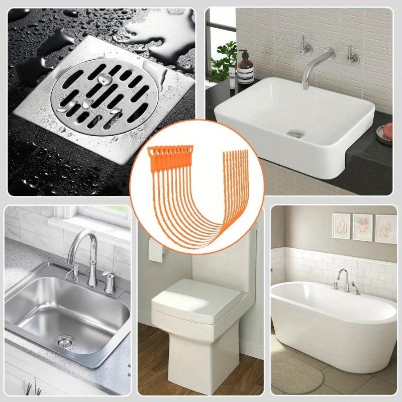 100PCS Kitchen Sink Bath Hair Cleaner Hook Brush Long Hair Plug Hole Hair Collector Catcher Strainer Bathroom Drain Sewer Dredge Device