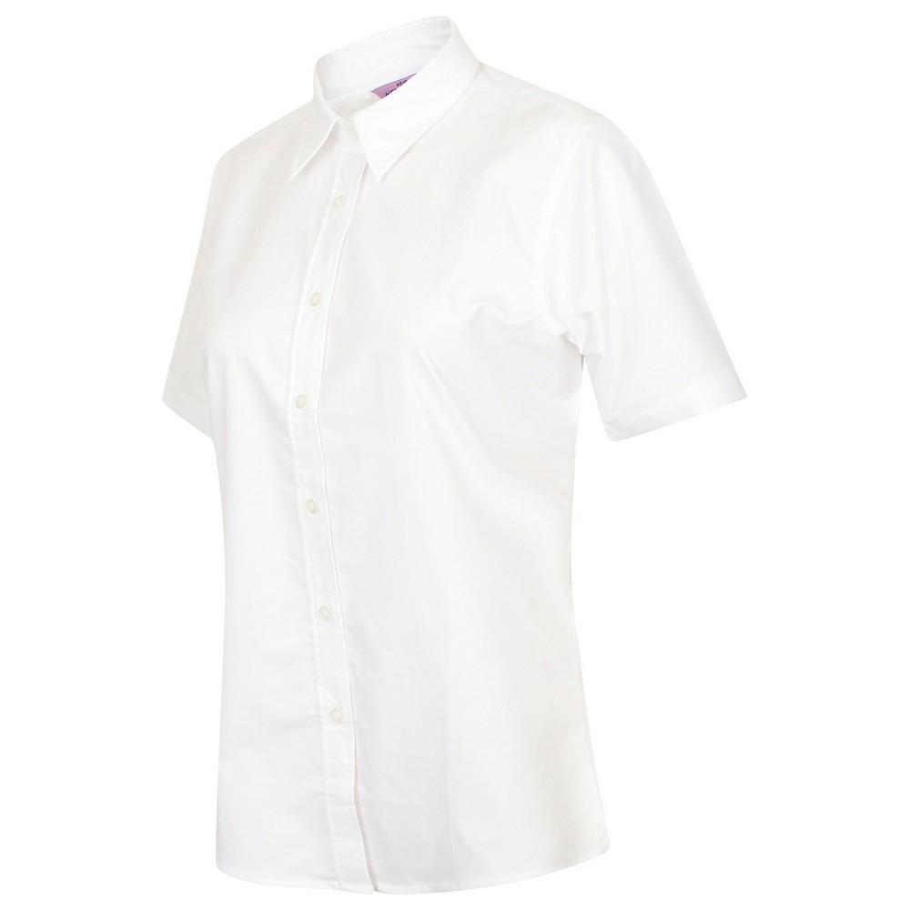 Henbury Womens/Ladies Oxford Classic Short-Sleeved Shirt