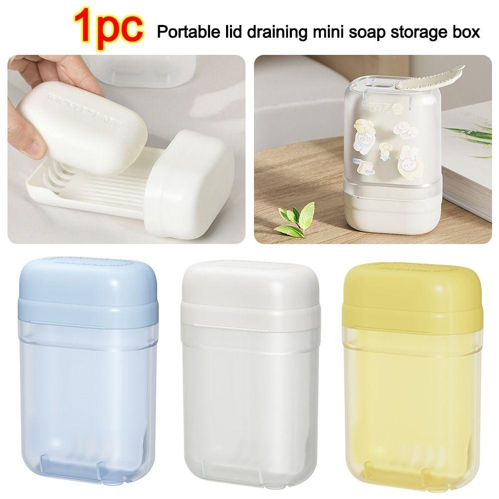 Waterproof Soap Rack with Drain Hole Soap Dish Mini Soap Storage Box  Travel