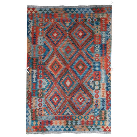 

Хлопковый разноцветный ковер с аутентичным и этническим рисунком настоящего плетения 80*150 cm