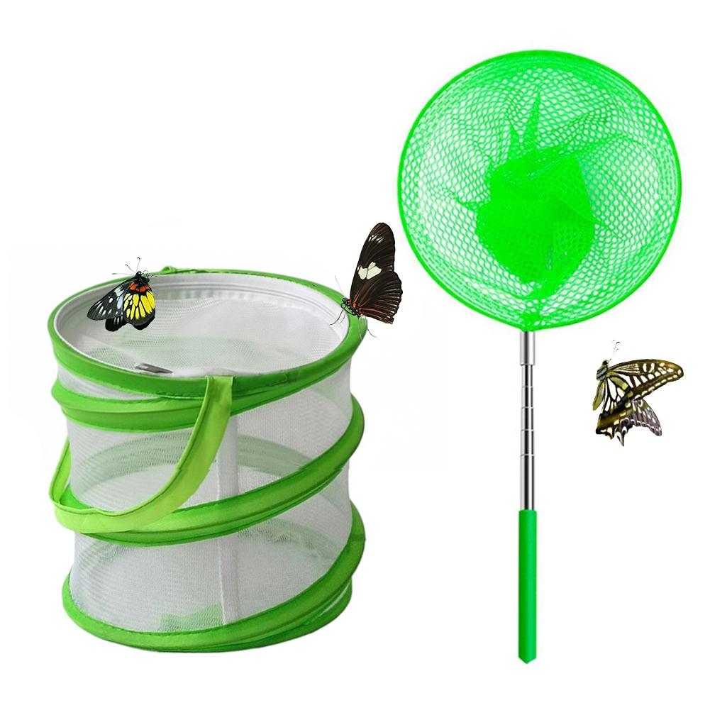 Foldable Insect Cage Butterfly Habitat Clear Mesh Enclosure Breathable Ventilated Insect Cage Net Cloth Hatch Cage For Outdoor
