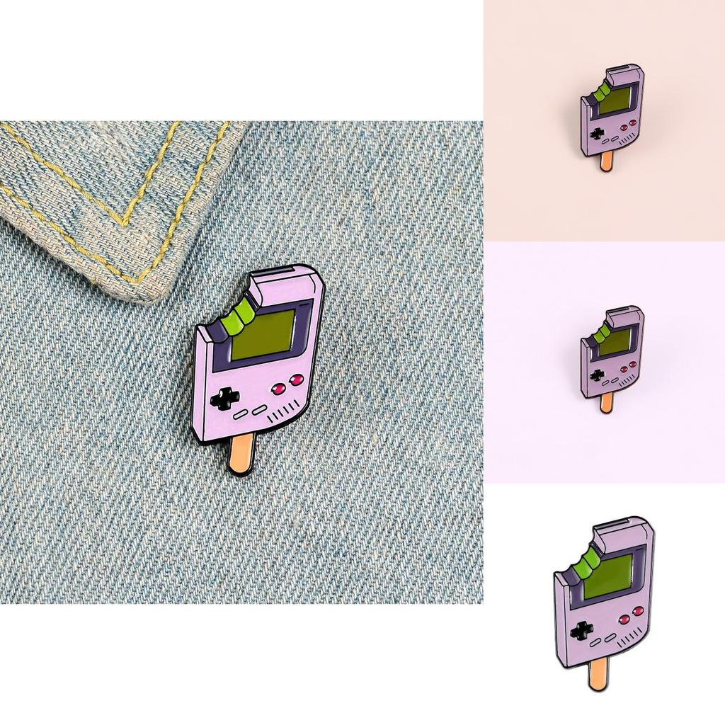 Fun Elegant And Ice Cream Game Machine Brooch Pin Crafted From Highquality Enamel Alloy