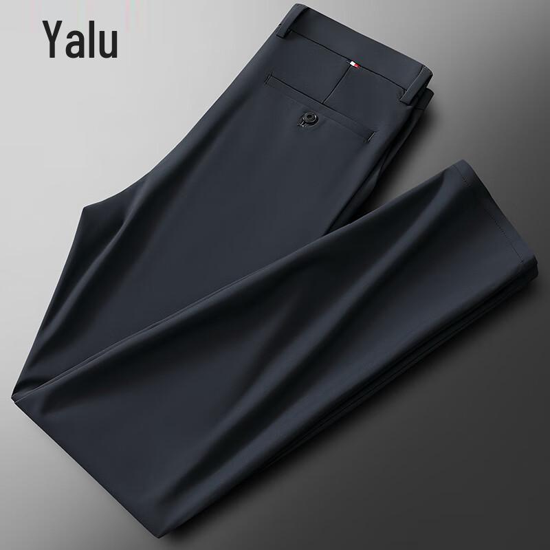 Yalu Men's Milk Silk Elastic Business Casual Pants