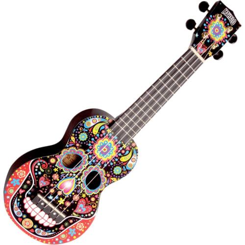 MAHALO Soprano UKULELE Art Series Skull MA1 SK Black