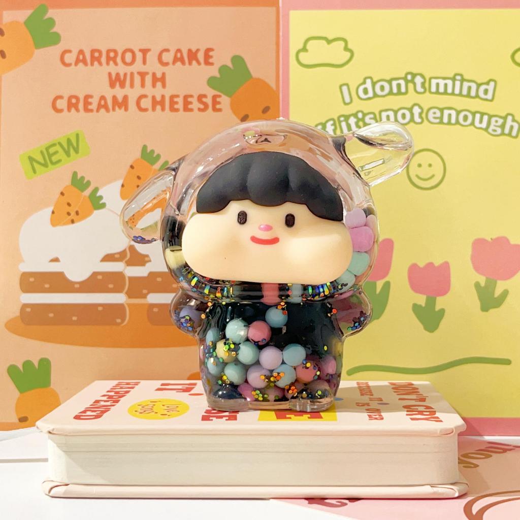 Marshmallow Puppy Night Glow Cartoon Liquid Sand Oil Filled Ornament Blind Bag