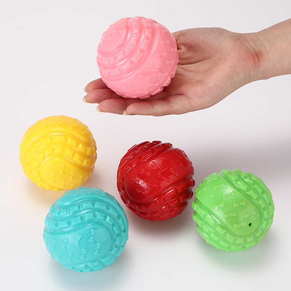 Dog Toy Ball - Durable & Chew-Resistant Elastic Ball for Large Dogs, Squeaky Molar Toy for Teeth Cleaning,
