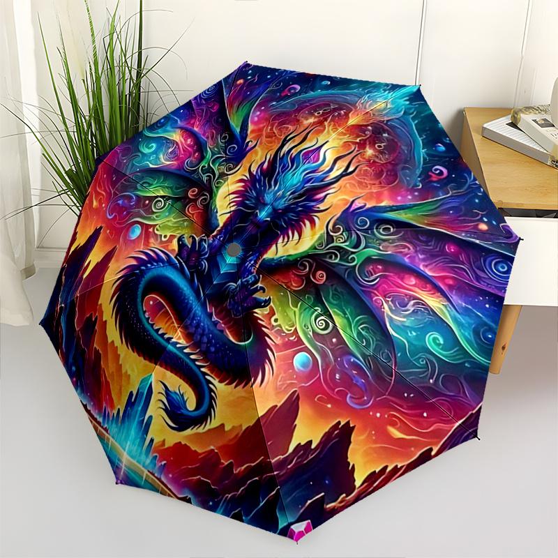 

1pc Enchanted Dragon Automatic Opening and Closing Umbrella - Suitable for Various Occasions, Outdoor Activities, Lightweight and Durable Automatic Fo