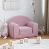 Vidaxl Children's Sofa, Foldable, Pink, Soft Plush