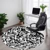 1pc Abstract Pattern Carpet, Round Non Slip Durable Large Size Office Carpet, Suitable for Office