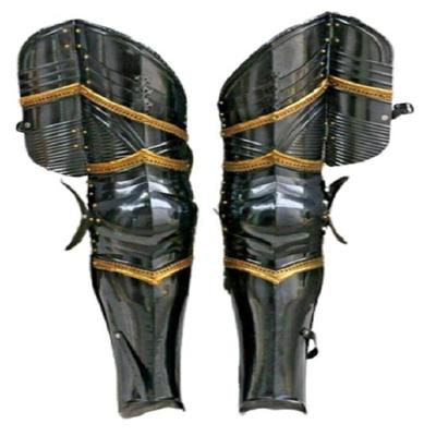 Gothic Dark Medieval Knight Pair Of Leg Fully Wearable Set Armor Greaves