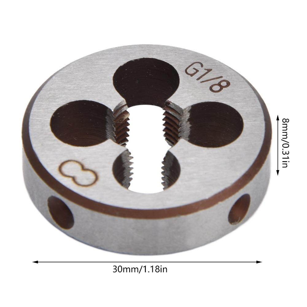 Round Shape Thread Screw Die Alloy Steel Threading Die Professional UNC Round Die Cleaning Threads G1/8
