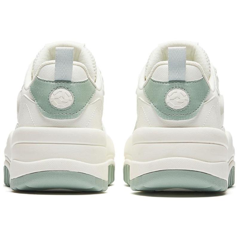 Anta Wave Shoe 2 Lightweight Height Increasing Low top Skateboard Shoes Women's White Green Sneakers