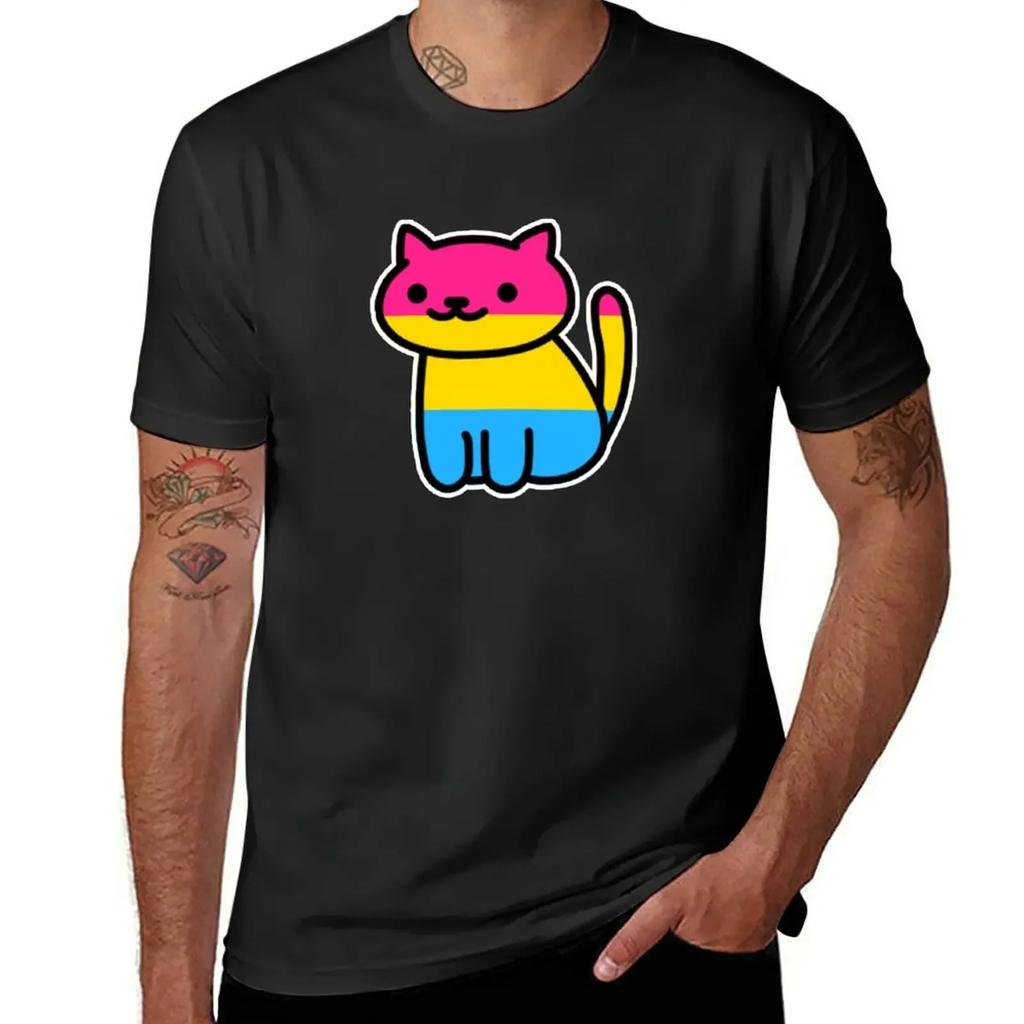 Neko Pride: Pansexual T-Shirt anime clothes boys whites summer top workout shirts for men