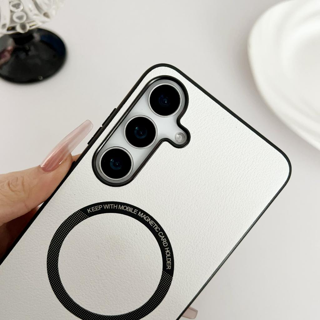 For Samsung Galaxy A16 5G/4G Case Compatible with MagSafe Anti-Drop PU Leather+TPU Cover