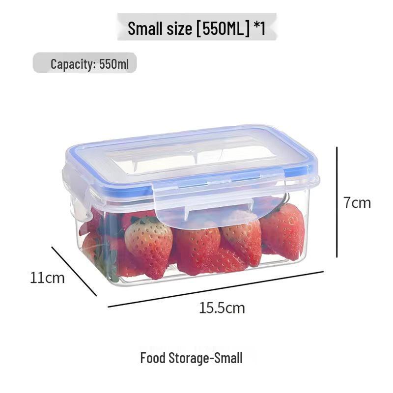 

Transparent Airtight Rectangular Food Container with Lid for Fresh-Keeping and Office Bento
