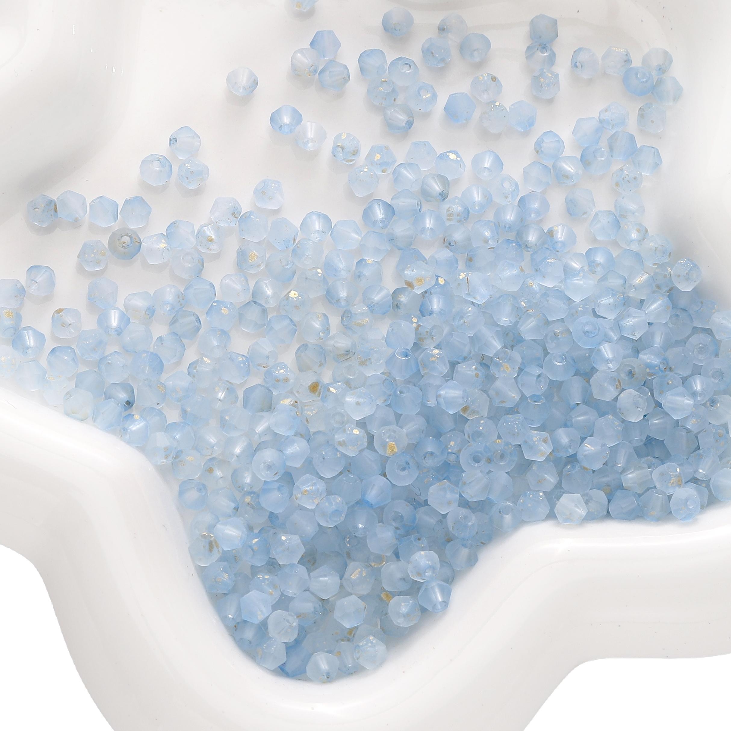 

140 шт. двухконечные граненые стеклянные бусины, глазурь, посыпка, бисер для самостоятельного изготовления браслетов, ожерелий и ювелирных изделий бирюзовый синий