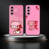 G-Gloomy Bear Edgy Pink Phone Case For Samsung Galaxy A73,21,22,32,71,53,52,51,80,5G Soft Black Cover