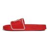 Puma Leadcat Wygodne Sandały Gumowa Podeszwa Skórzana Naszywka Sandały Klapki Unisex Czerwone Białe 360263-22