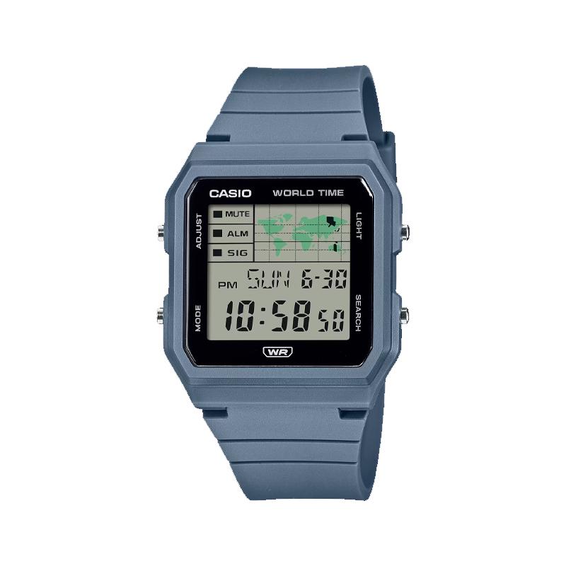 CASIO Classic Collection Electronic Movement Resin Strap Watch Unisex Gray Dial LF-30W-2AJF Blue Strap