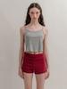 VISUS Rib Crop Sleeveless_Melange